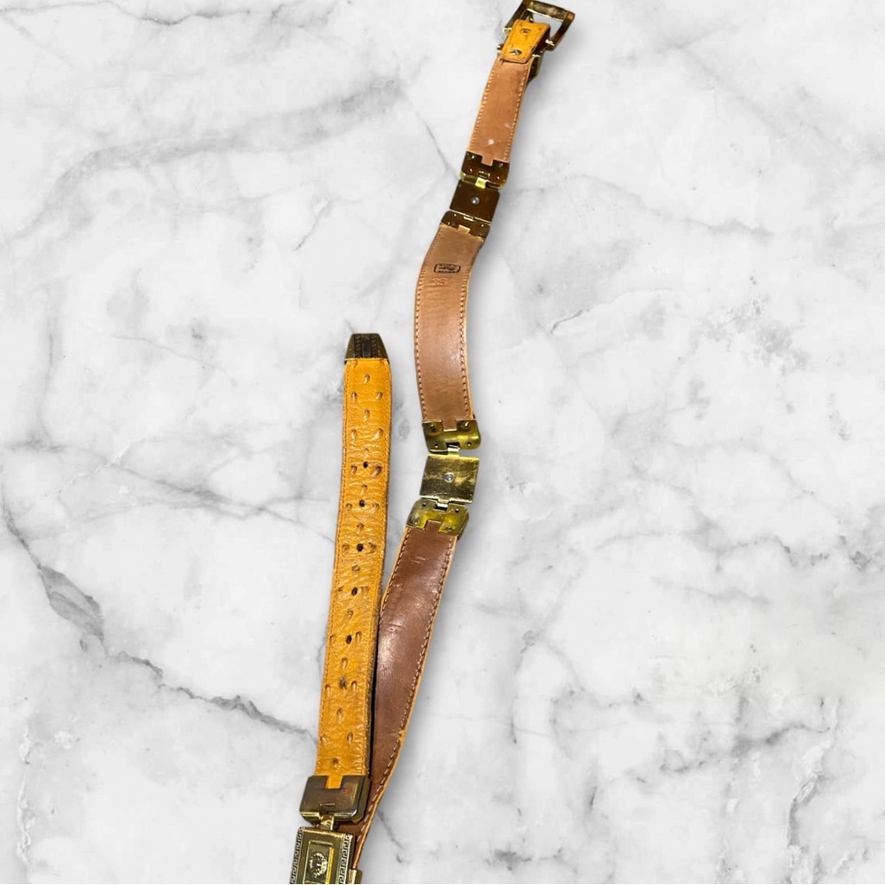 Genuine leather made in Mexico link belt
